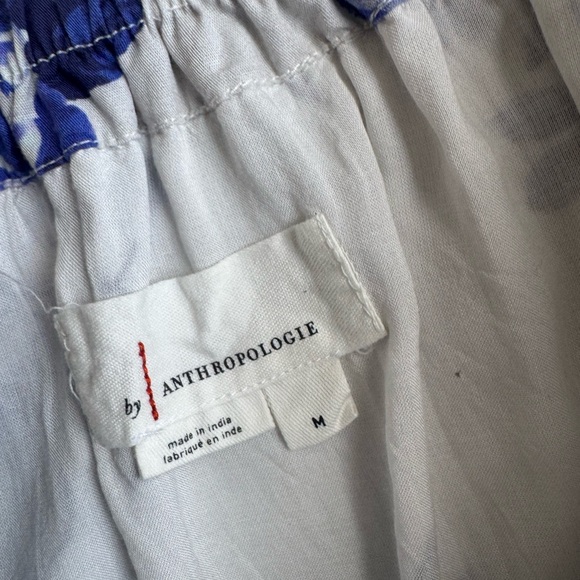 Anthropologie Blue Floral A-Line Skirt - Picture 3 of 3